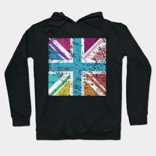 Distressed Sq Union Flag Multicol Hoodie